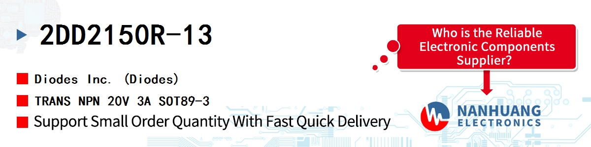 2DD2150R-13 Diodes TRANS NPN 20V 3A SOT89-3