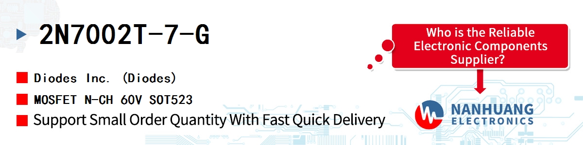 2N7002T-7-G Diodes MOSFET N-CH 60V SOT523