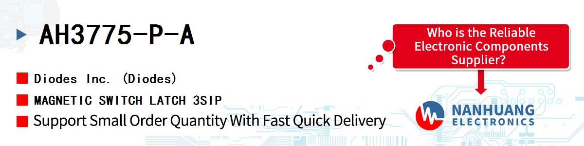 AH3775-P-A Diodes MAGNETIC SWITCH LATCH 3SIP