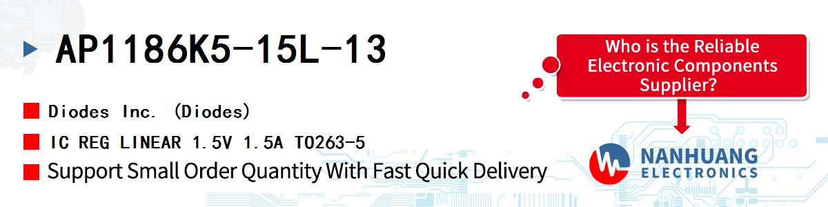 AP1186K5-15L-13 Diodes IC REG LINEAR 1.5V 1.5A TO263-5