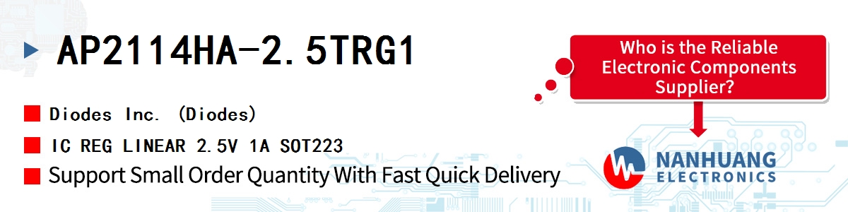 AP2114HA-2.5TRG1 Diodes IC REG LINEAR 2.5V 1A SOT223