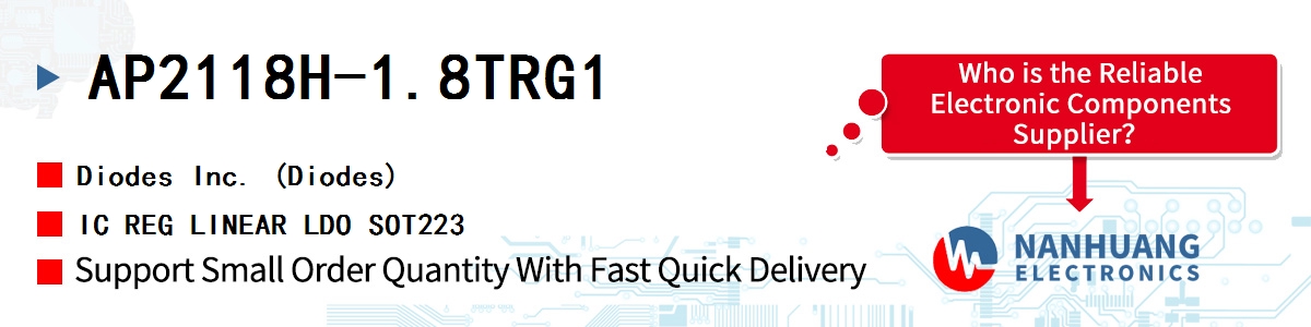AP2118H-1.8TRG1 Diodes IC REG LINEAR LDO SOT223