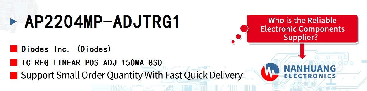 AP2204MP-ADJTRG1 Diodes IC REG LINEAR POS ADJ 150MA 8SO