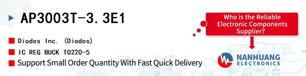 AP3003T-3.3E1 Diodes IC REG BUCK TO220-5
