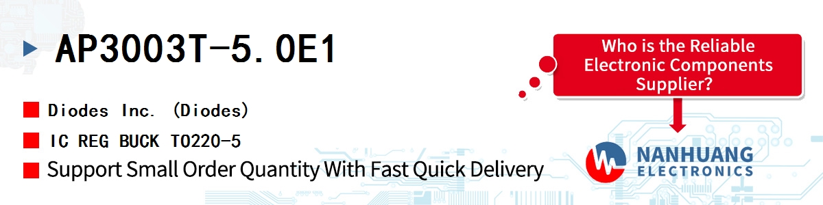 AP3003T-5.0E1 Diodes IC REG BUCK TO220-5
