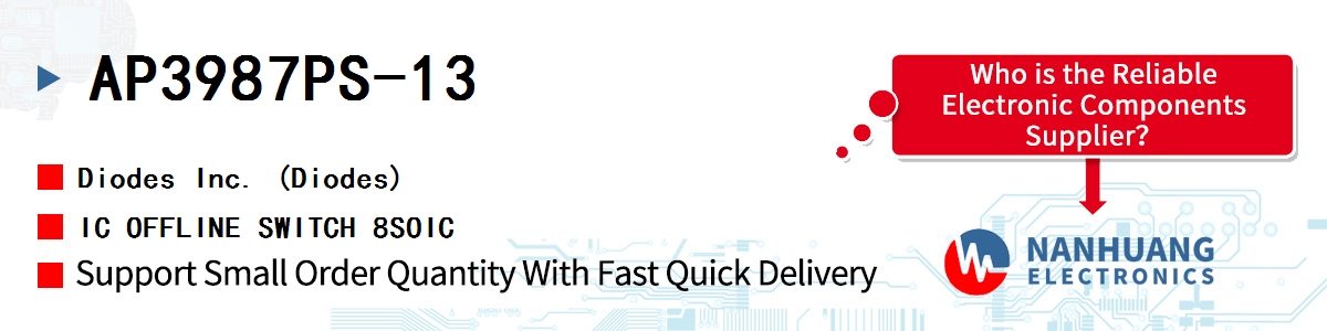 AP3987PS-13 Diodes IC OFFLINE SWITCH 8SOIC