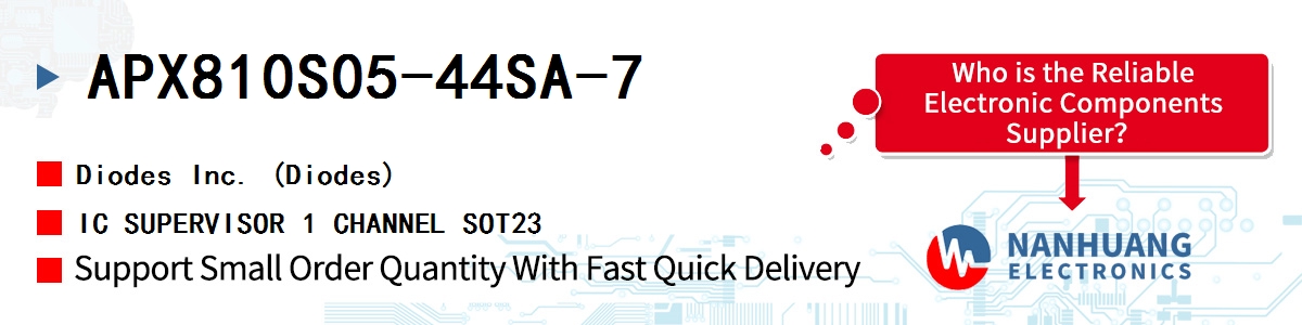 APX810S05-44SA-7 Diodes IC SUPERVISOR 1 CHANNEL SOT23