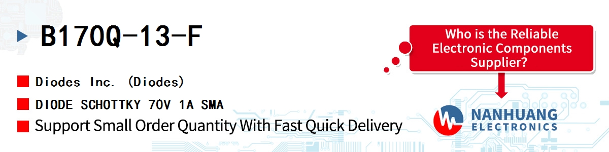B170Q-13-F Diodes DIODE SCHOTTKY 70V 1A SMA