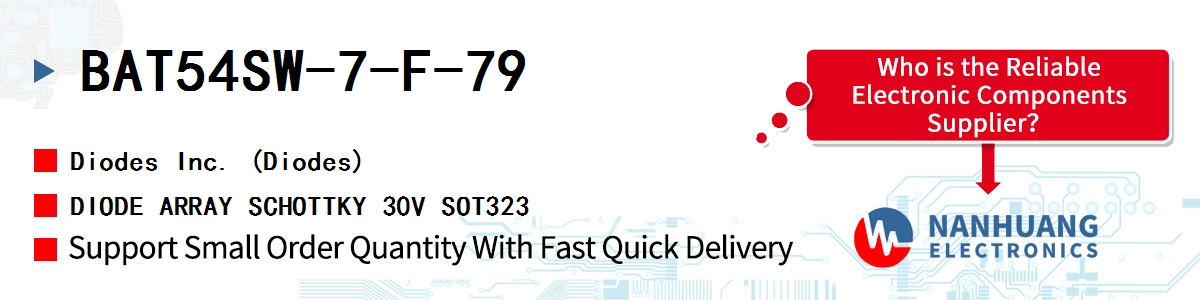 BAT54SW-7-F-79 Diodes DIODE ARRAY SCHOTTKY 30V SOT323