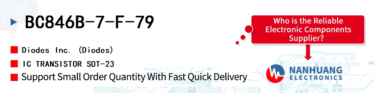 BC846B-7-F-79 Diodes IC TRANSISTOR SOT-23