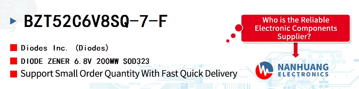 BZT52C6V8SQ-7-F Diodes DIODE ZENER 6.8V 200MW SOD323