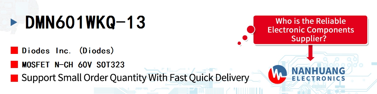DMN601WKQ-13 Diodes MOSFET N-CH 60V SOT323