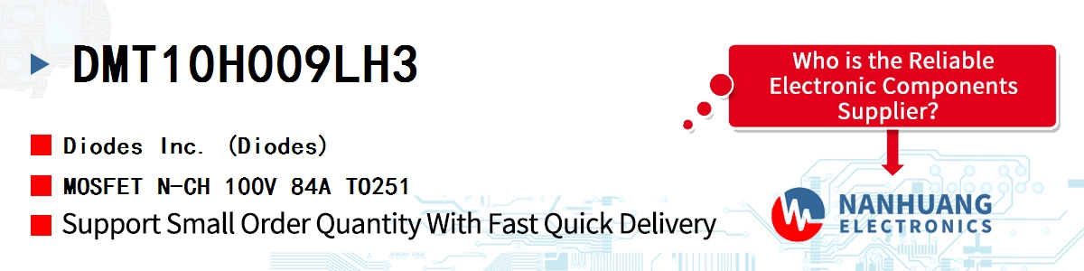 DMT10H009LH3 Diodes MOSFET N-CH 100V 84A TO251
