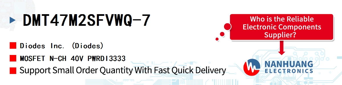DMT47M2SFVWQ-7 Diodes MOSFET N-CH 40V PWRDI3333