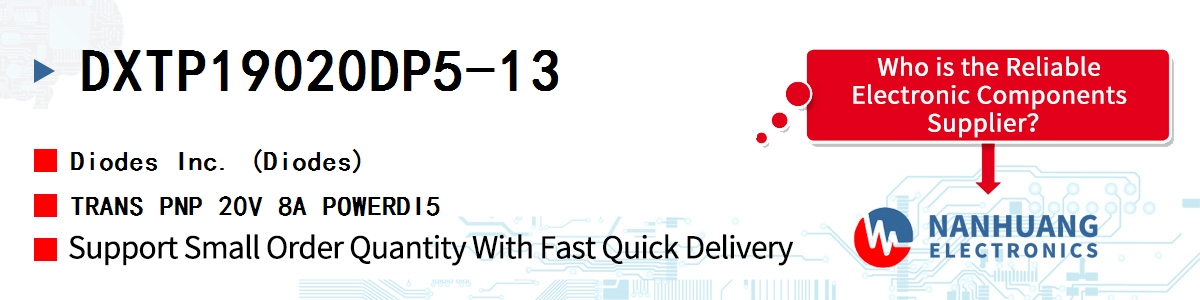 DXTP19020DP5-13 Diodes TRANS PNP 20V 8A POWERDI5