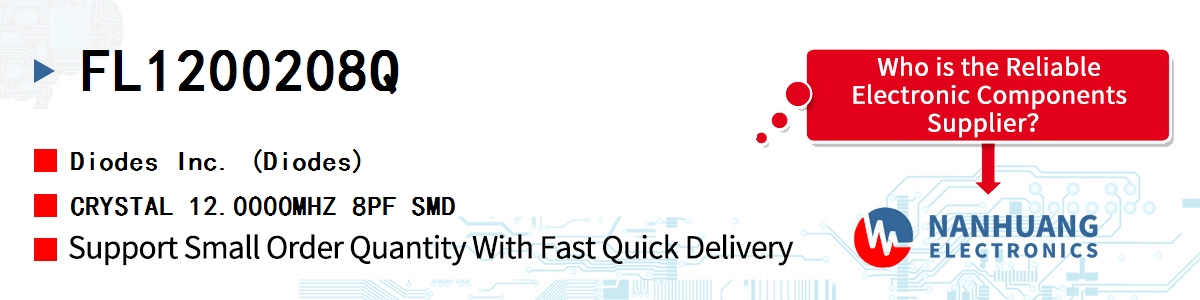 FL1200208Q Diodes CRYSTAL 12.0000MHZ 8PF SMD