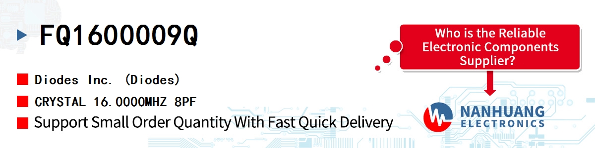 FQ1600009Q Diodes CRYSTAL 16.0000MHZ 8PF