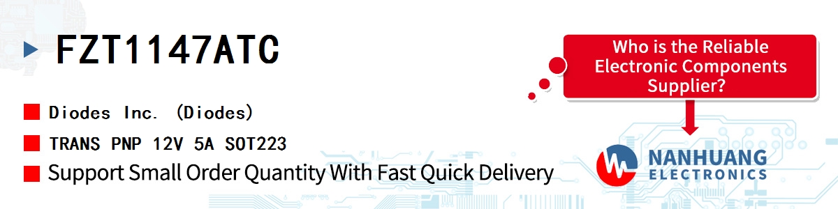 FZT1147ATC Diodes TRANS PNP 12V 5A SOT223