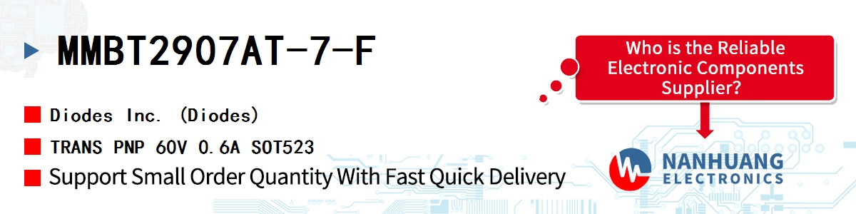 MMBT2907AT-7-F Diodes TRANS PNP 60V 0.6A SOT523