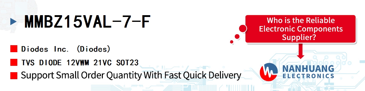 MMBZ15VAL-7-F Diodes TVS DIODE 12VWM 21VC SOT23
