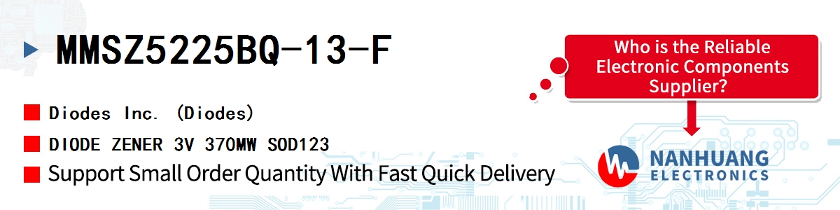 MMSZ5225BQ-13-F Diodes DIODE ZENER 3V 370MW SOD123