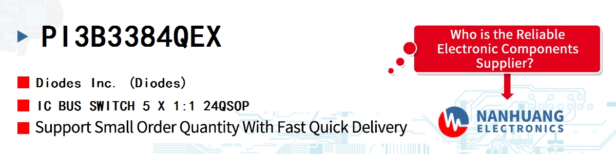 PI3B3384QEX Diodes IC BUS SWITCH 5 X 1:1 24QSOP