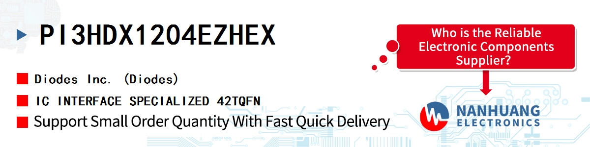 PI3HDX1204EZHEX Diodes IC INTERFACE SPECIALIZED 42TQFN
