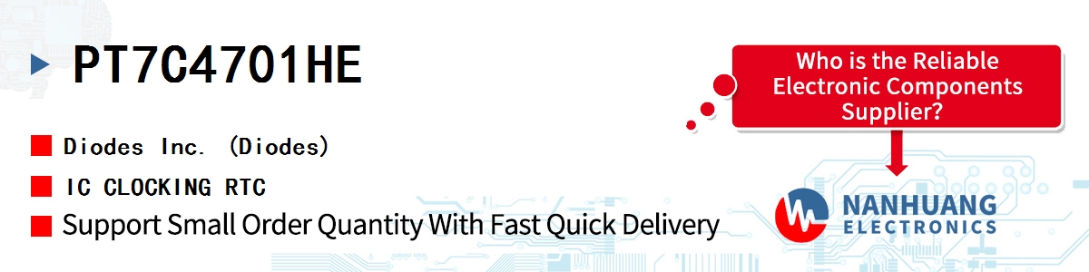 PT7C4701HE Diodes IC CLOCKING RTC