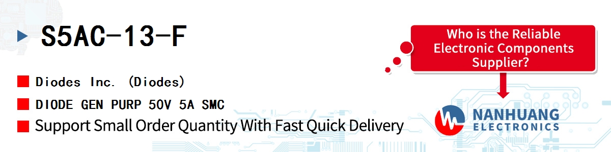 S5AC-13-F Diodes DIODE GEN PURP 50V 5A SMC