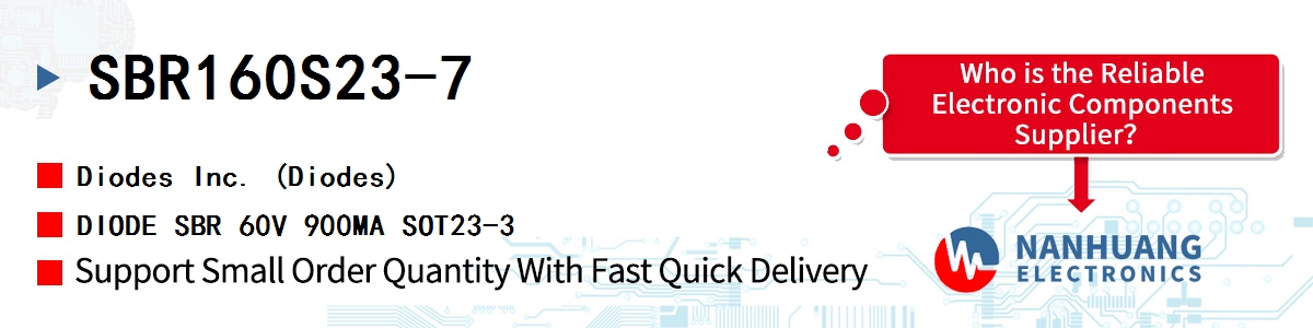 SBR160S23-7 Diodes DIODE SBR 60V 900MA SOT23-3