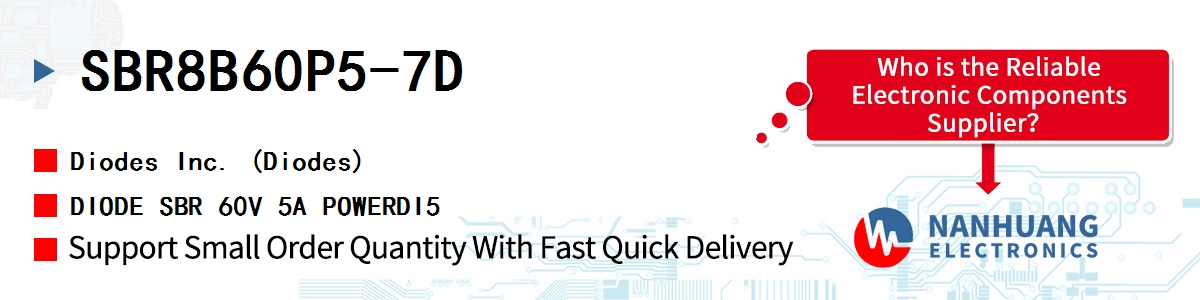 SBR8B60P5-7D Diodes DIODE SBR 60V 5A POWERDI5