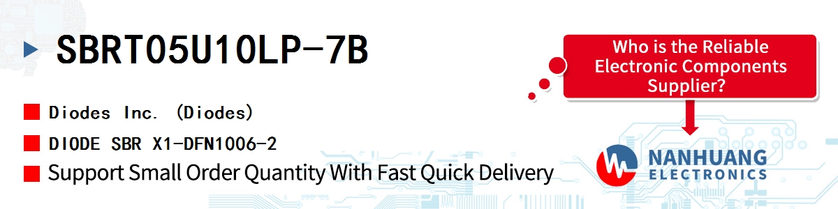 SBRT05U10LP-7B Diodes DIODE SBR X1-DFN1006-2