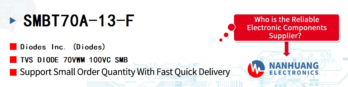 SMBT70A-13-F Diodes TVS DIODE 70VWM 100VC SMB