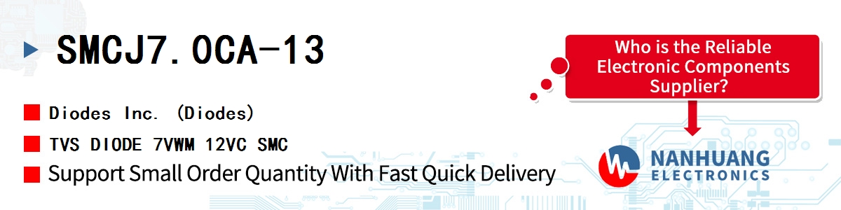 SMCJ7.0CA-13 Diodes TVS DIODE 7VWM 12VC SMC