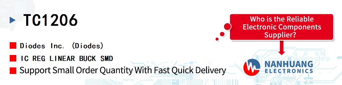 TC1206 Diodes IC REG LINEAR BUCK SMD