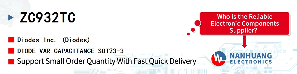 ZC932TC Diodes DIODE VAR CAPACITANCE SOT23-3
