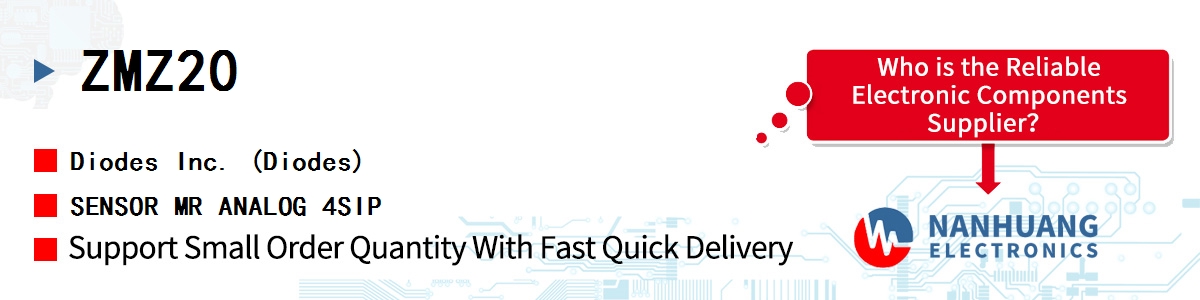 ZMZ20 Diodes SENSOR MR ANALOG 4SIP