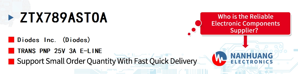 ZTX789ASTOA Diodes TRANS PNP 25V 3A E-LINE